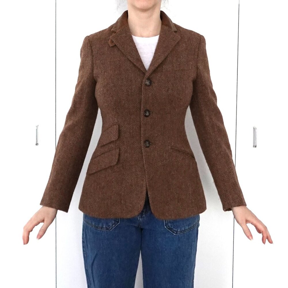 Ralph Lauren brown tweed blazer